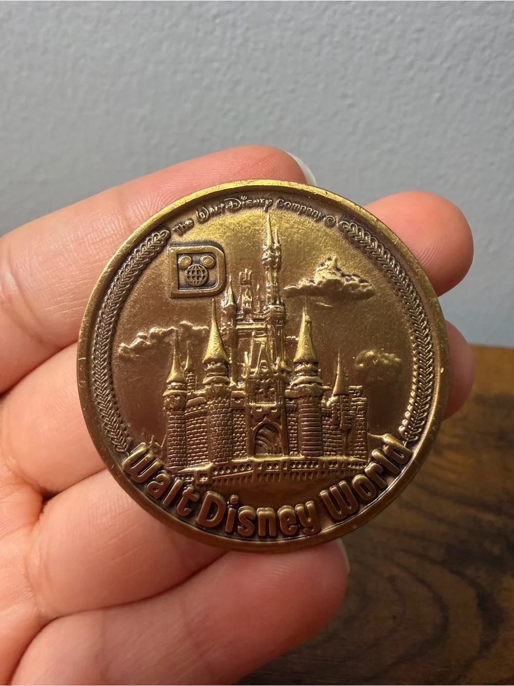 Vintage Walt Disney World 6 Lands Bronze Medallion (1970s)